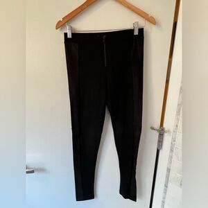 Alice & Olivia Textured Sued Inlay Leggins